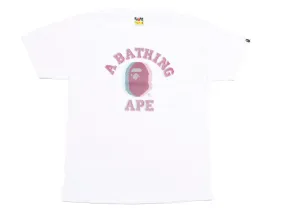 A Bathing Ape Glitch Art College Tee in White