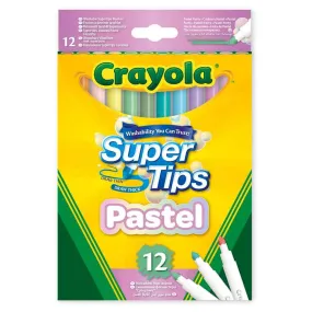 Crayola 12 Super-Tips Pastel Washable Coloured Markers