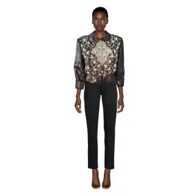 GIORGIO ARMANI Bronze Jacket with Beaded Embroidery | Size EU 44