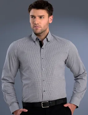 Mens Small Check Business Shirt