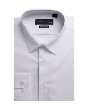 Men's White Soft Touch Bamboo Plain Shirt