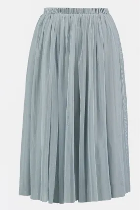 Val Tulle Midi Skirt in Teal